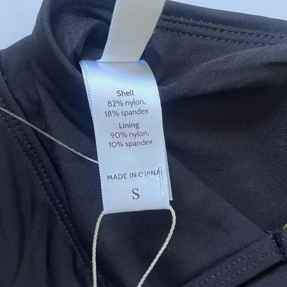 NWT Andie Black One Piece Swimsuit, Adjustable Straps, Scoop Neck, Woman Size S - Picture 7 of 7